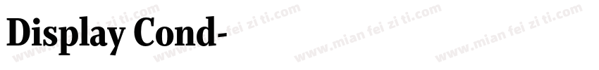 Display Cond字体转换